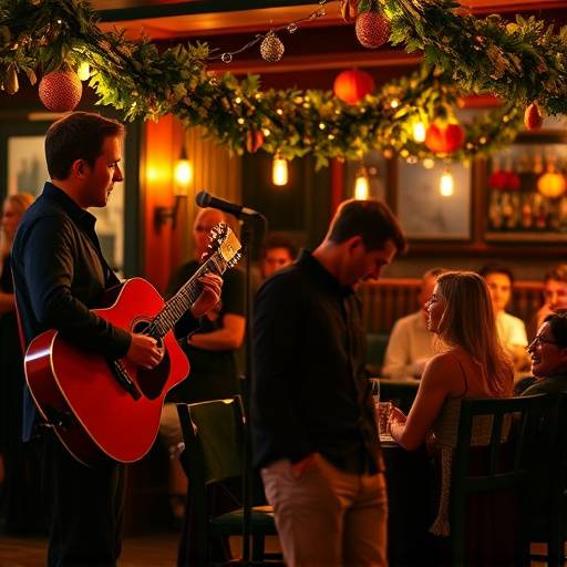 Live-Musik-Performance während einer Veranstaltung im Restaurant Goldener Herbst